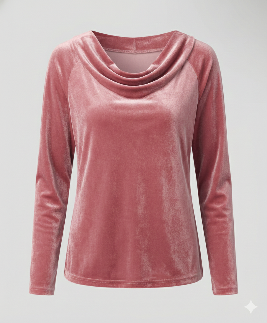 Damen Samtshirt Lässig Elegant