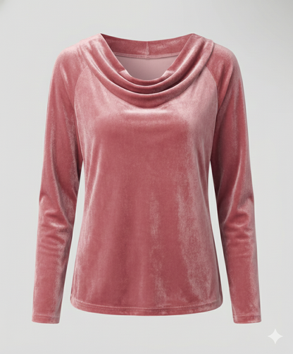 Damen Samtshirt Lässig Elegant