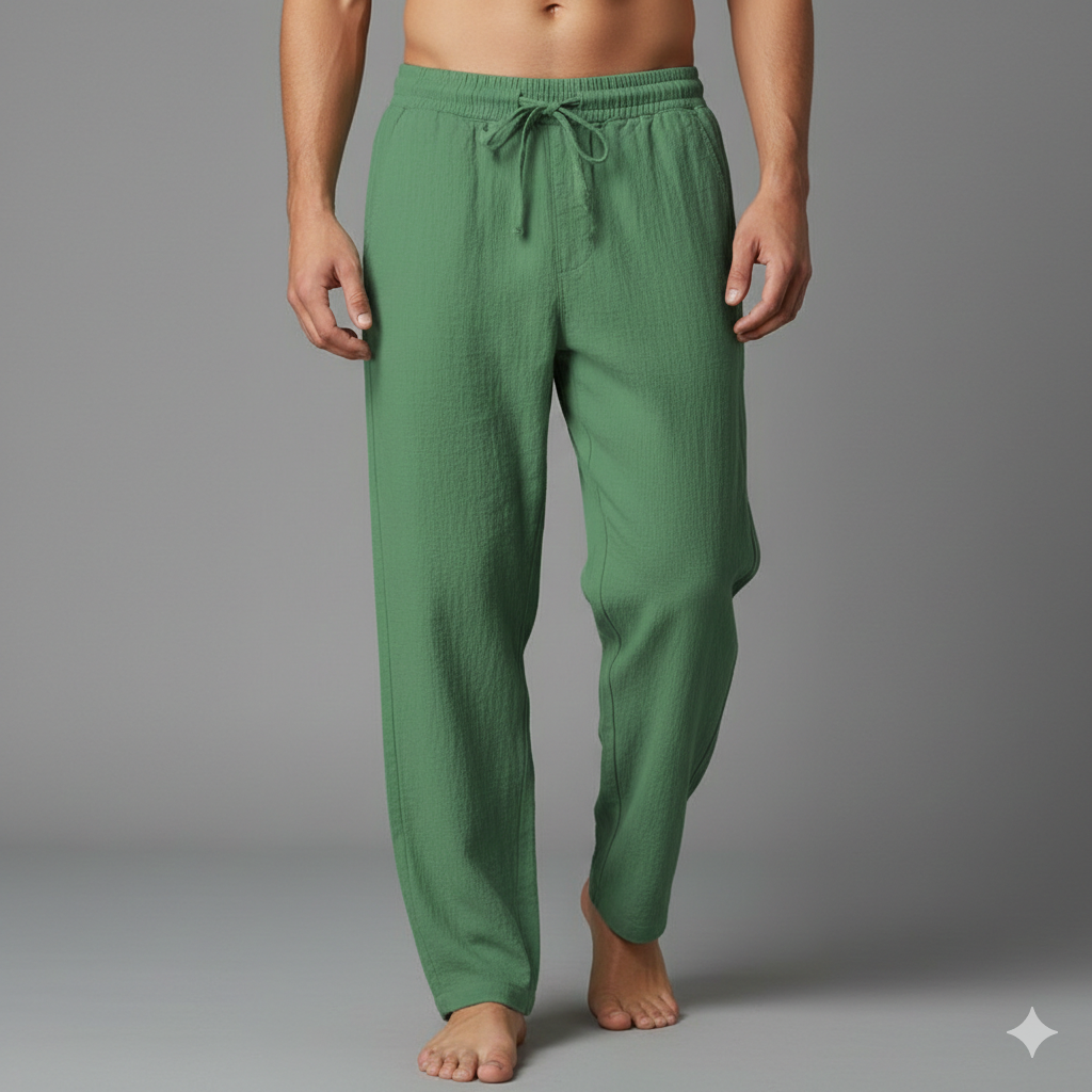 Herren Freizeithosen Elastischer Bund Seitentaschen Bequem