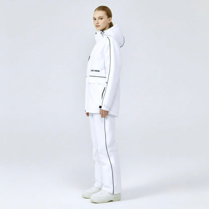 Weißer Unisex Skianzug Zweiteiler