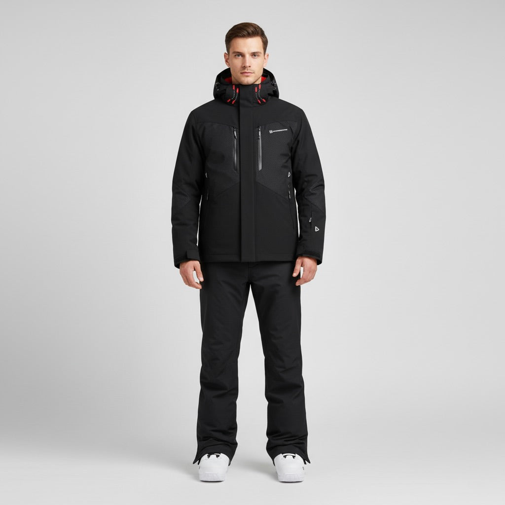 Herren Skijacke Kapuze Hose Funktionswinterbekleidung - Norvielle