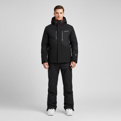 Herren Skijacke Kapuze Hose Funktionswinterbekleidung - Norvielle
