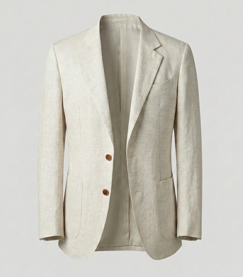 Eleganter Herren Leinenanzug Mit Anzughose
