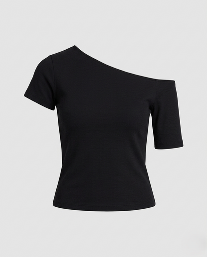 Damen Asymmetrisches Schulterfrei Jersey
