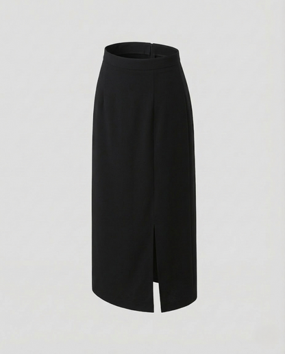 Damen Midirock Tailliert Mit Seitenschlitz