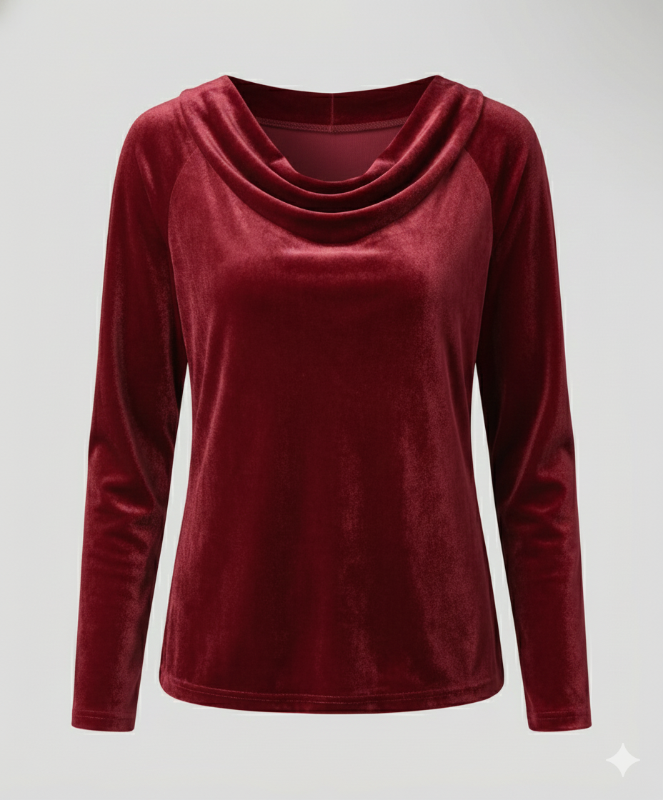 Damen Samtshirt Lässig Elegant