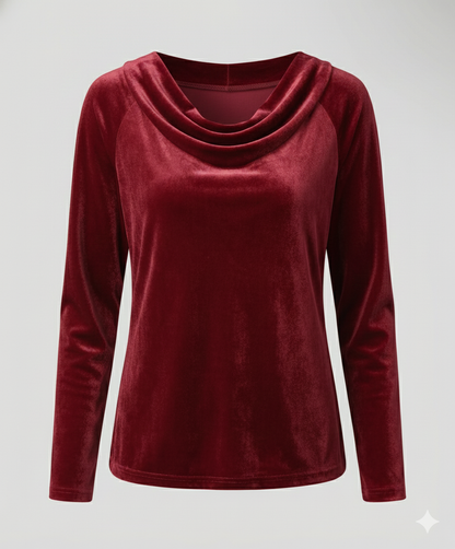 Damen Samtshirt Lässig Elegant