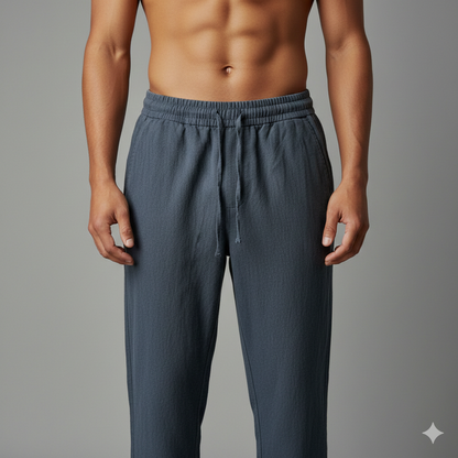 Herren Freizeithosen Elastischer Bund Seitentaschen Bequem