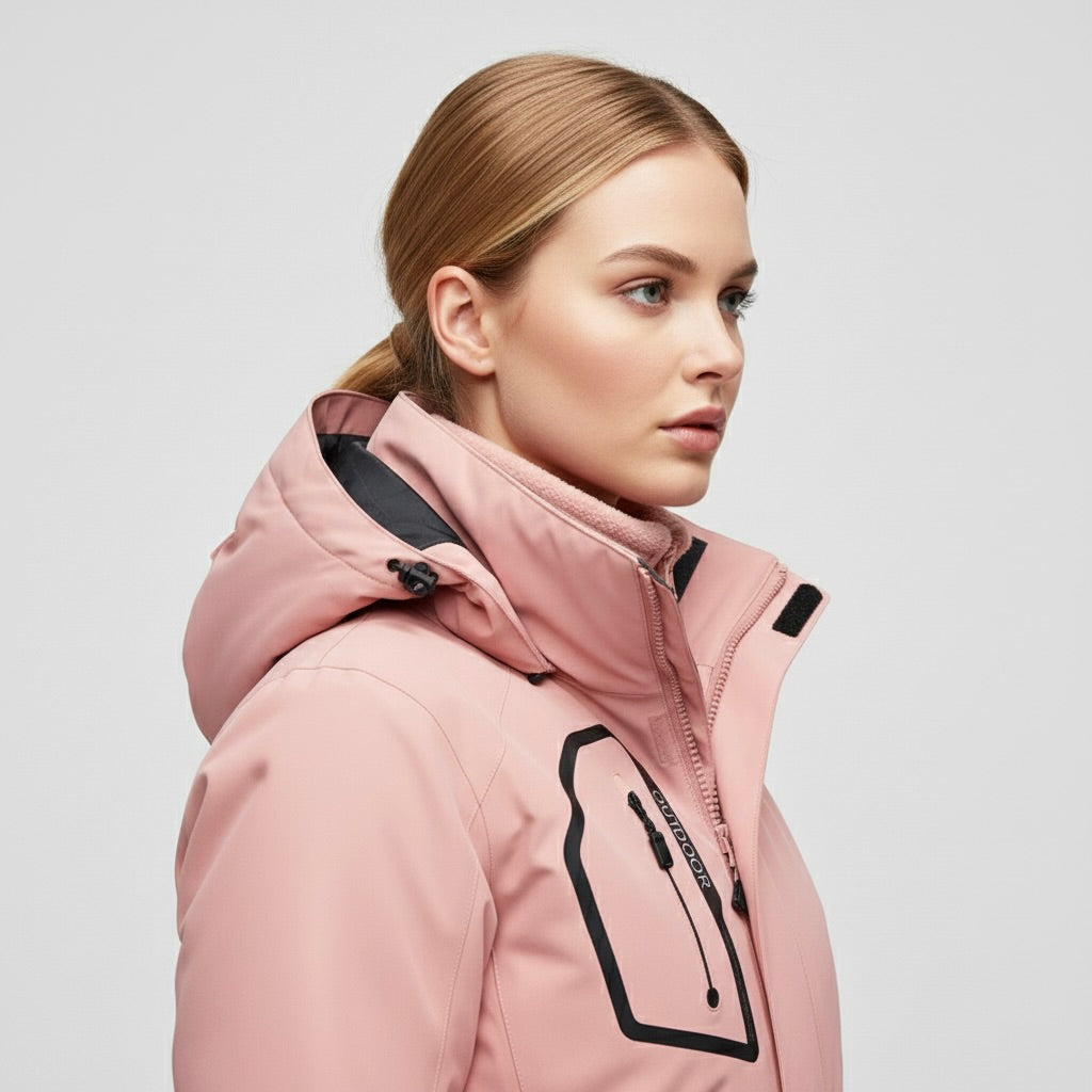 Damen Skianzug Kapuze Jacke Hose Zweiteiler