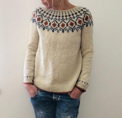 Damen Grobstrick Pullover Warm