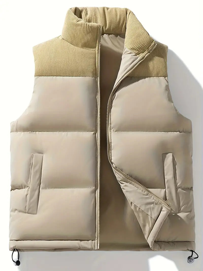 Herren Gepolsterte Daunenweste Mit Reißverschluss Bodywarmer - Norvielle