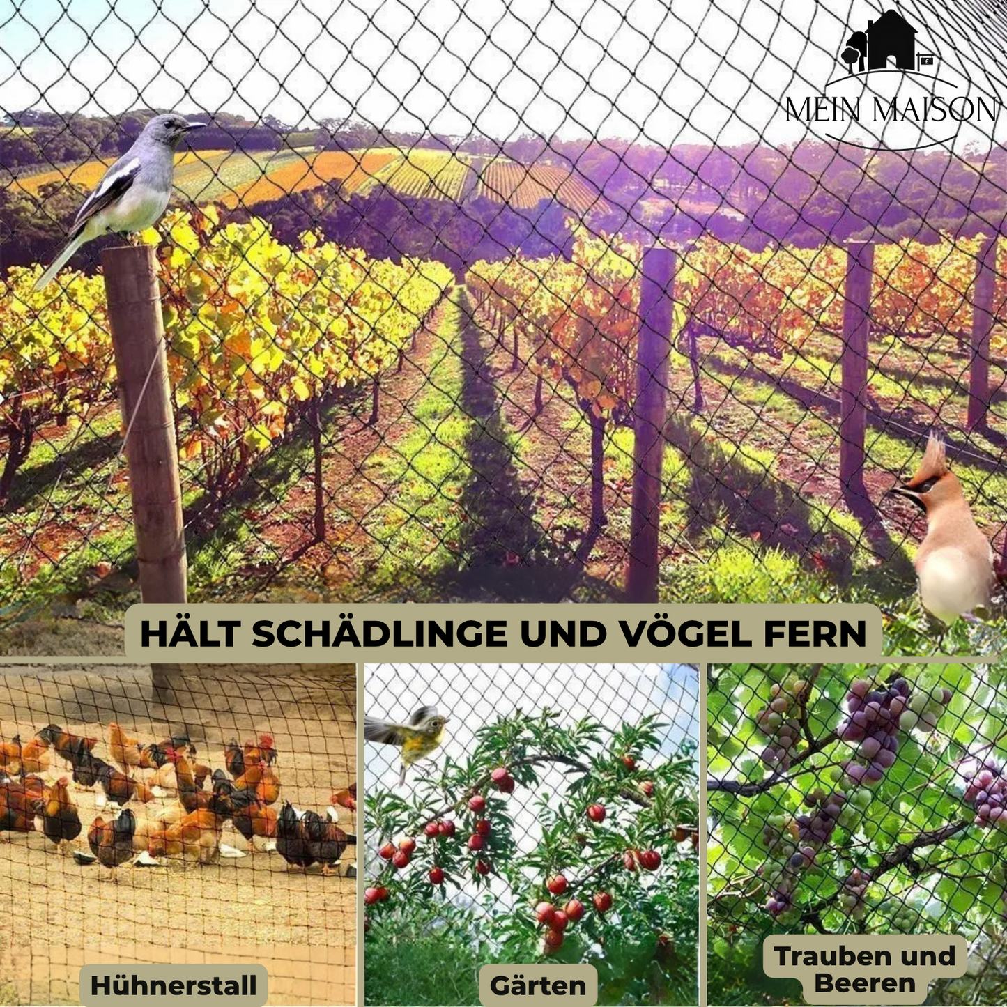 Gartennetz AgriNet Pro UV-Beständig Reißfest Vielseitig