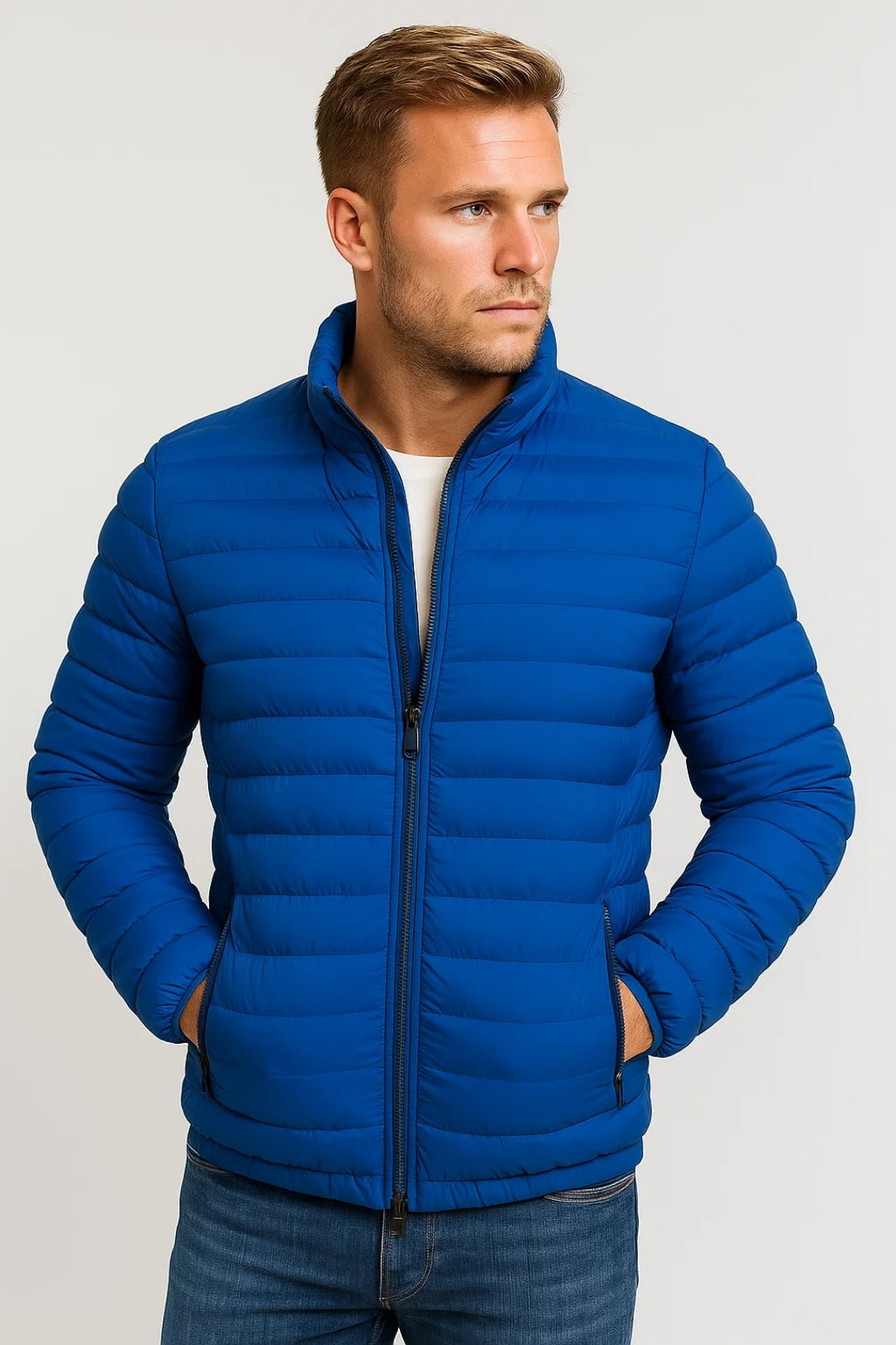 Herrenjacke Steppjacke Leicht Mit Reißverschluss