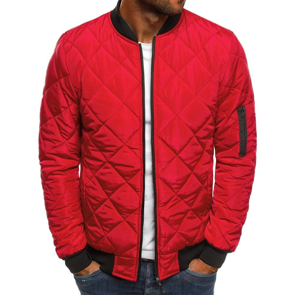 Herren Steppjacke Reißverschluss Freizeit
