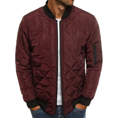 Herren Steppjacke Reißverschluss Freizeit