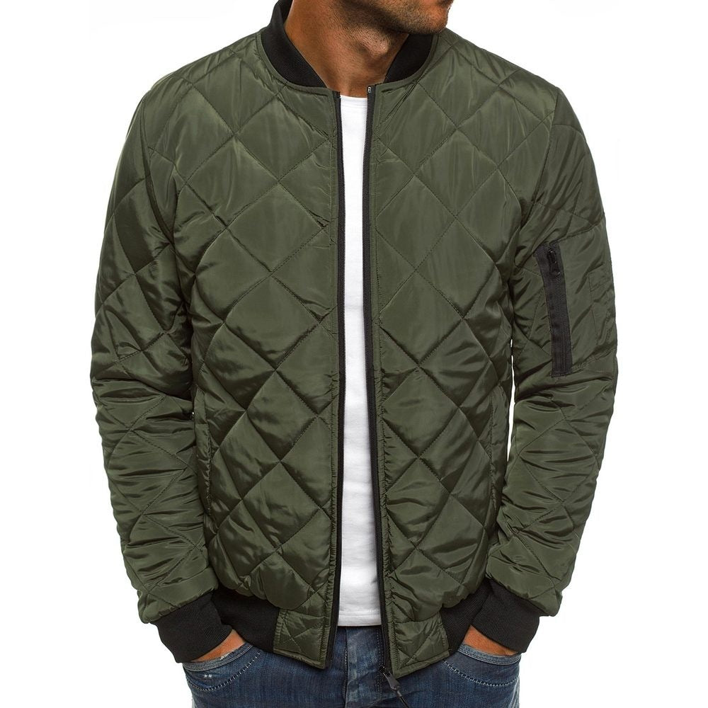 Herren Steppjacke Reißverschluss Freizeit
