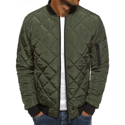 Herren Steppjacke Reißverschluss Freizeit
