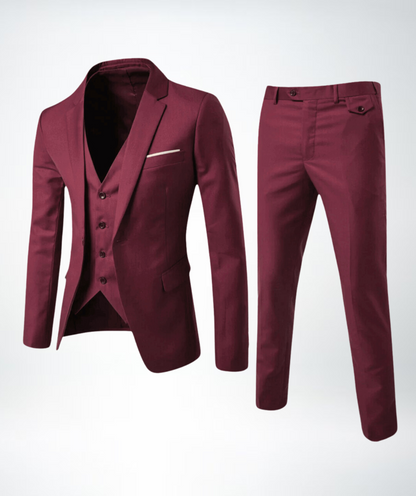 Herren Dreiteiliger Anzug Taillierte Jacke Weste Hose