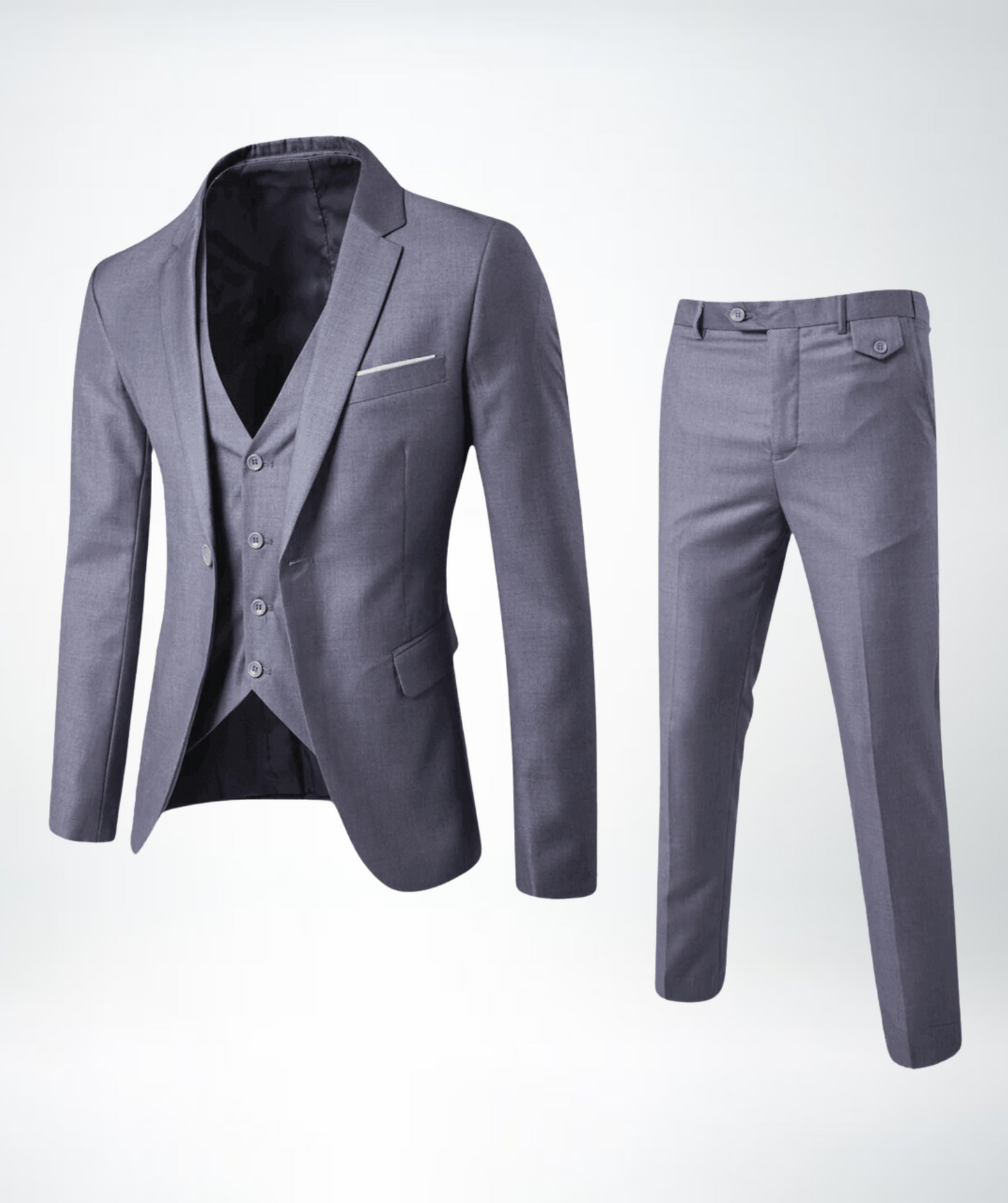 Herren Dreiteiliger Anzug Taillierte Jacke Weste Hose