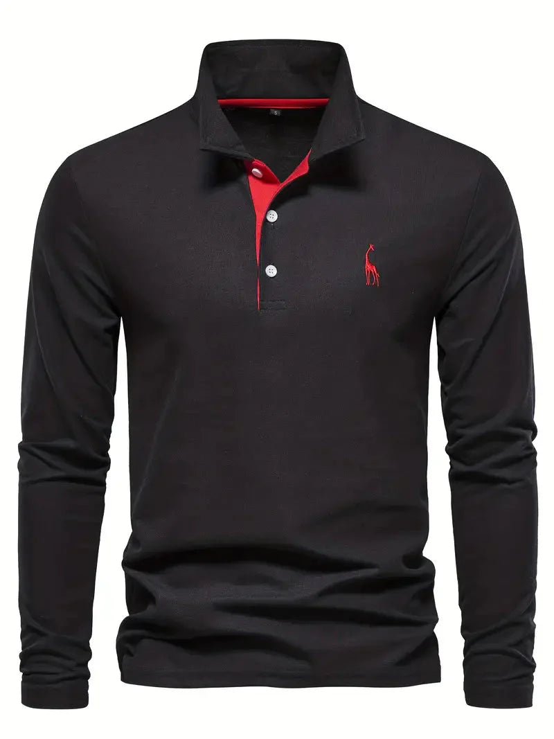 Herren Polohemd Langarm Revers - Norvielle