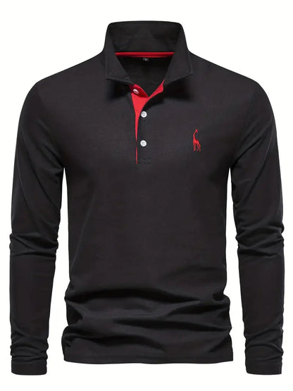 Herren Polohemd Langarm Revers - Norvielle