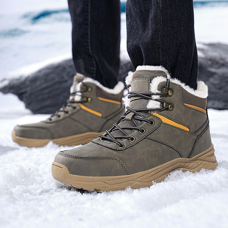 Damen Winterstiefel Hoher Schaft Stabiler Boden