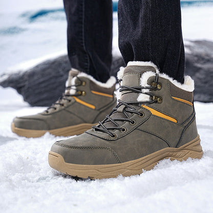 Damen Winterstiefel Hoher Schaft Stabiler Boden