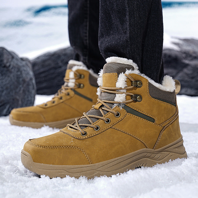 Damen Winterstiefel Hoher Schaft Stabiler Boden