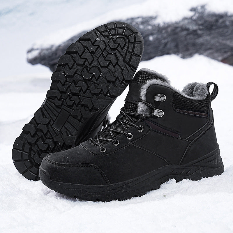 Damen Winterstiefel Hoher Schaft Stabiler Boden