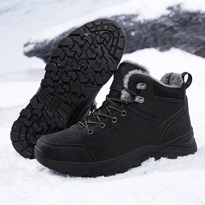 Damen Winterstiefel Hoher Schaft Stabiler Boden