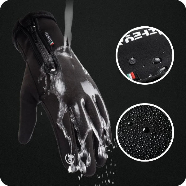 Wasserdichte Handschuhe Unisex Thermisch Touchscreen Schwarz - Norvielle
