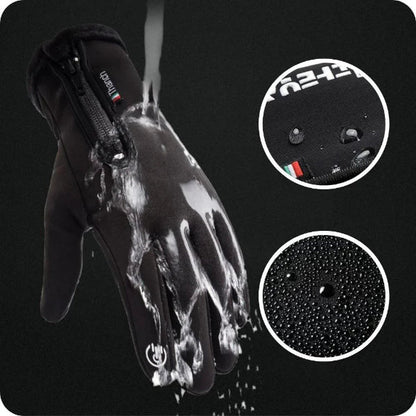 Wasserdichte Handschuhe Unisex Thermisch Touchscreen Schwarz - Norvielle