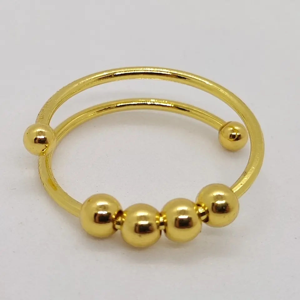 Stressring Anti-Nägelkauen aus Metall zur Stressreduktion