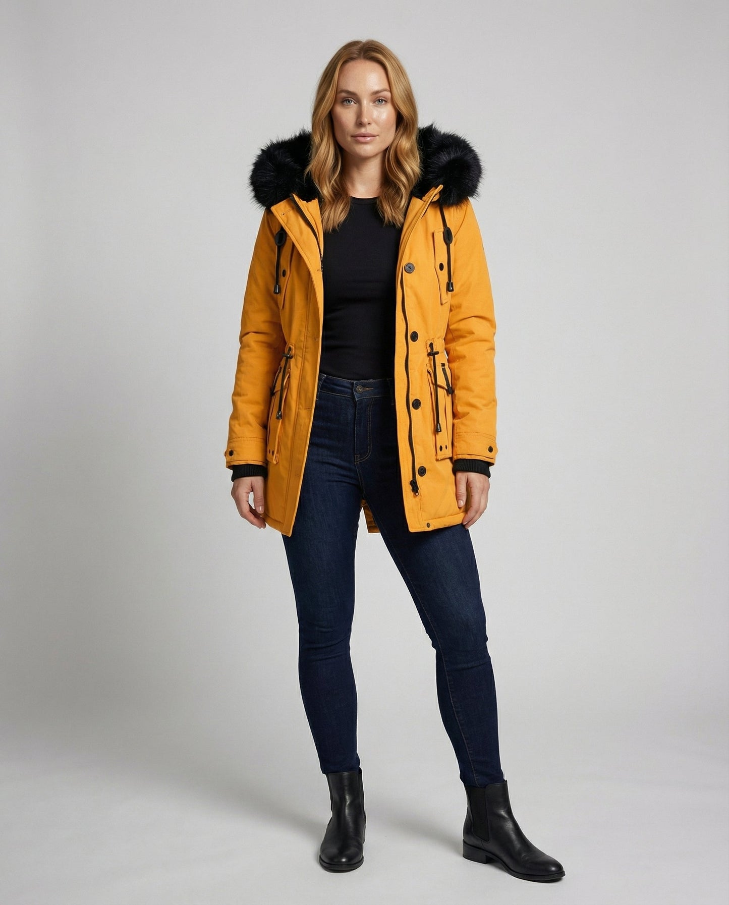 Damen Winterjacke Wasserdicht mit Kapuze