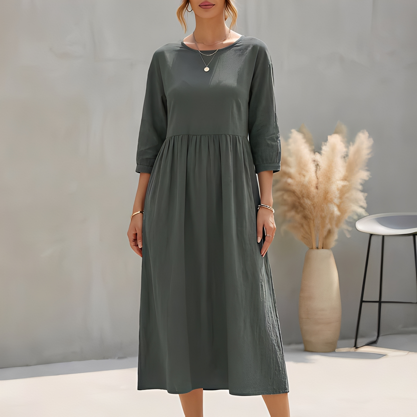 Agatine Damen Sommerkleid Leicht Modern