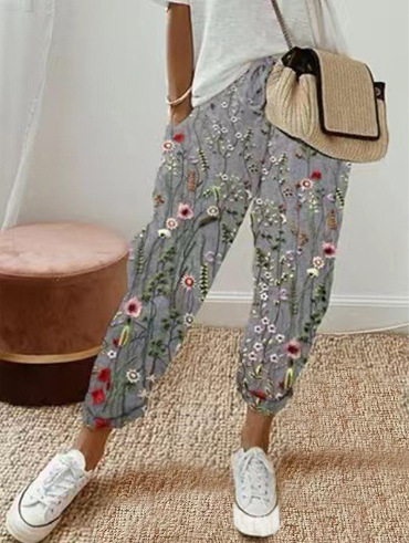 Damen Bequemhose Lässig Stretch