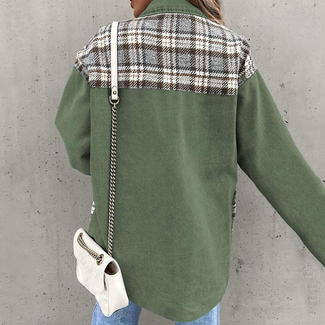 Damen Jeansjacke Kariert - Norvielle