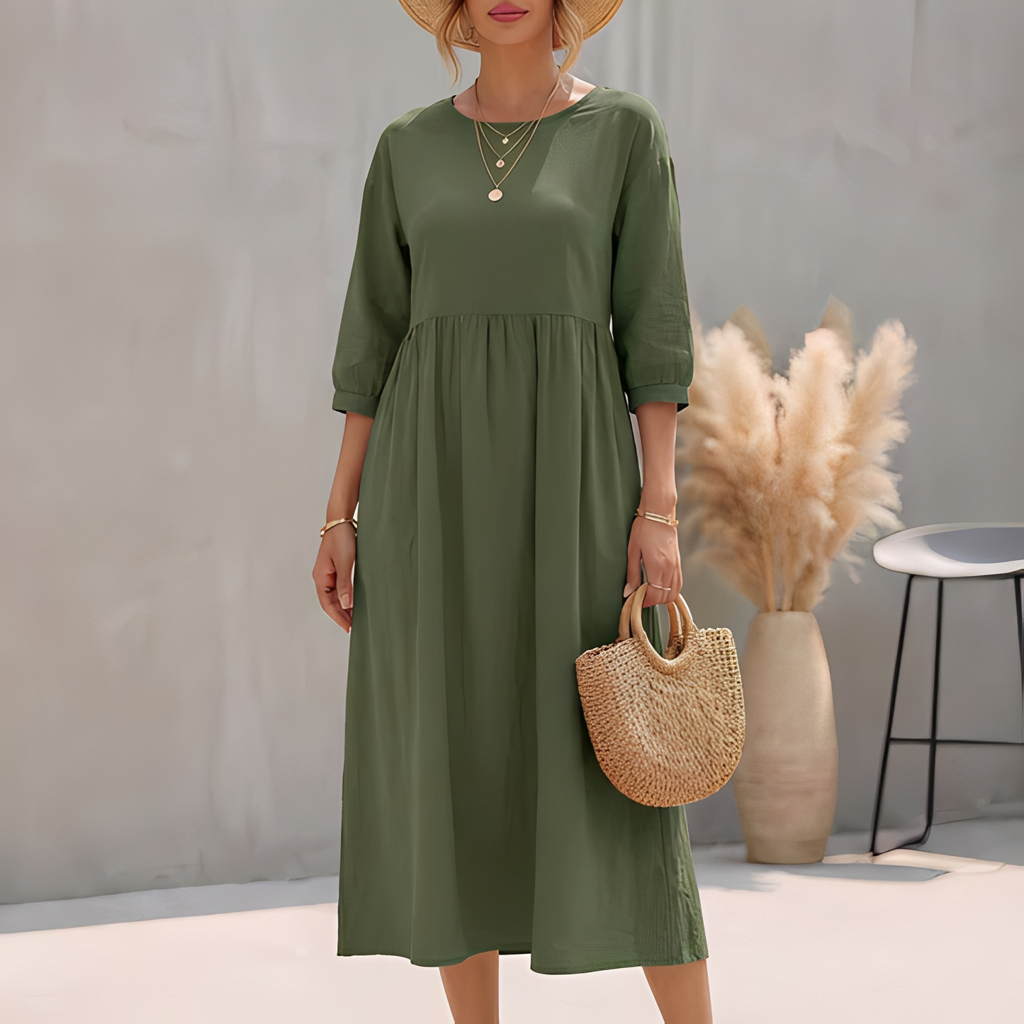 Agatine Damen Sommerkleid Leicht Modern