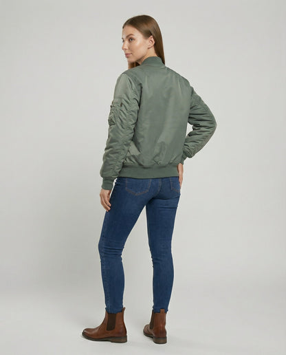 Damen Klassische Bomberjacke