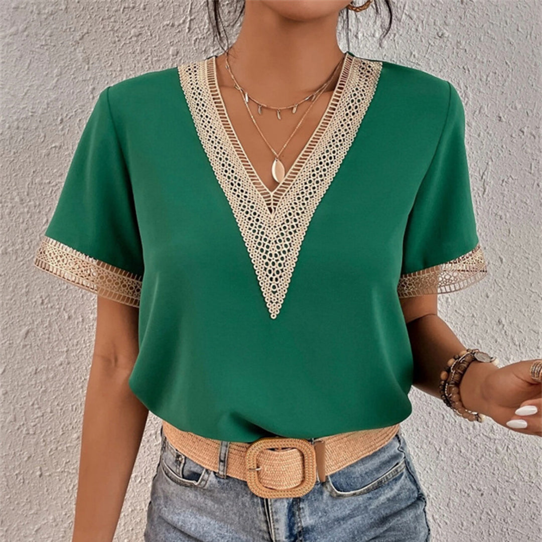 Damen T-Shirt Elegant aus Baumwolle Weiß