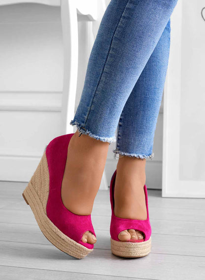 Norvielle Damen Rutschfeste Keilabsatzschuhe Wildleder