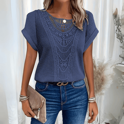 Ibiza Bluse Elegantes Damenoberteil aus Leinen Weiß