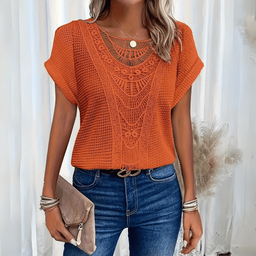 Damen Sommer- Kurzarm Boho-Style