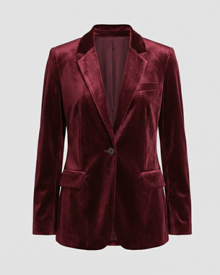 Damen Samtblazer Elegante Jacke