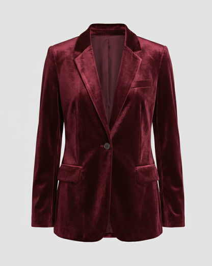 Damen Samtblazer Elegante Jacke