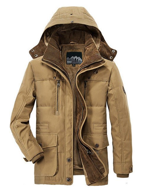 Herren Winterjacke mit Kapuze Gefüttert