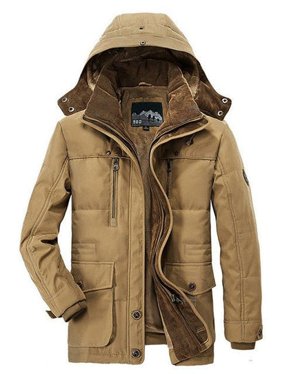 Herren Winterjacke mit Kapuze Gefüttert