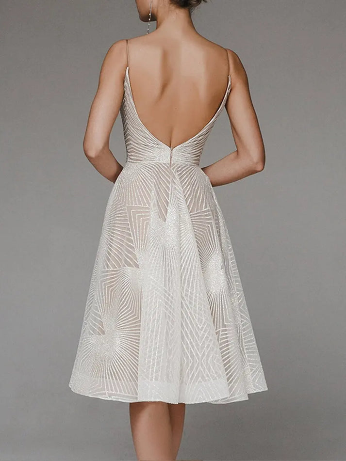 Norvielle Damen Abendkleid Offener Rücken Elegantes Design - Norvielle