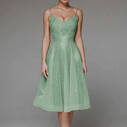 Norvielle Damen Abendkleid Offener Rücken Elegantes Design