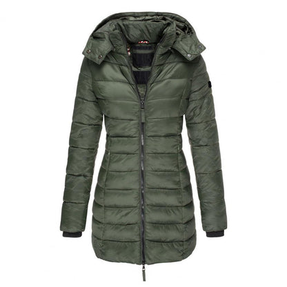 Damen Steppjacke mit Kapuze Wind- und wasserdicht